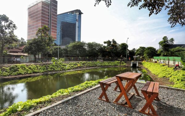 Kolam Retensi Hasil Kolaborasi Pemkot Bandung dan Pussenkav TNI AD