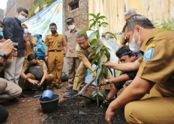 Pemkot Bandung Tanam 860 Pohon di Bantaran Sungai Cikapundung