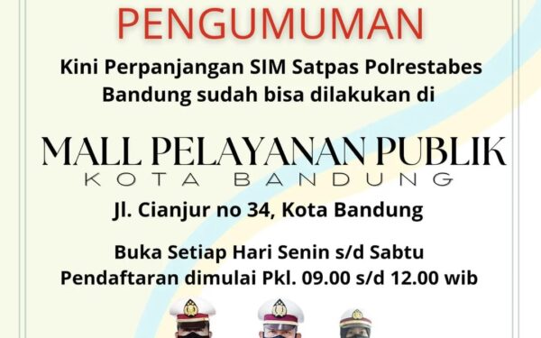 Perpanjang SIM Kini Bisa di Mal Pelayanan Publik