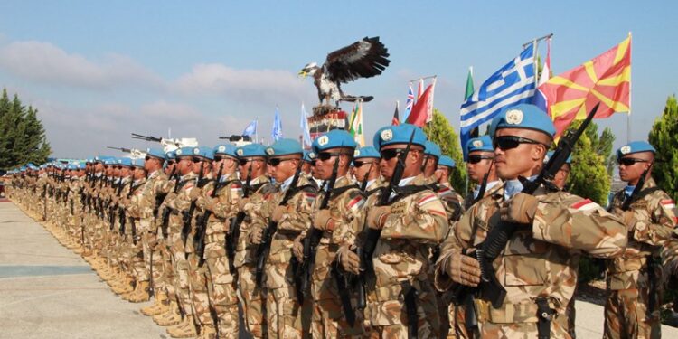 Rayakan HUT RI Ke 77, Ratusan Prajurit TNI Ikuti Upacara di Lebanon