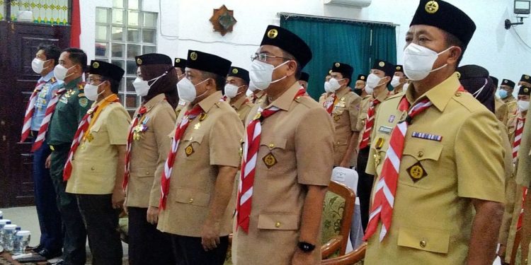 Tedy Rusmawan Sambut Yana Mulyana Ketua Macicab dan Kwarcab Pramuka Kota Bandung Baru