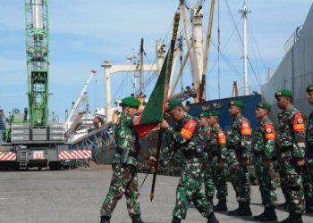 Pangdam I/BB Pimpin Upacara Pemberangkatan Satgas Pamtas Yonif 132/BS