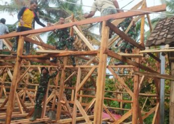 Kodim 0602/Serang Bangun Ponpes Daruddarowners Yang Terbakar