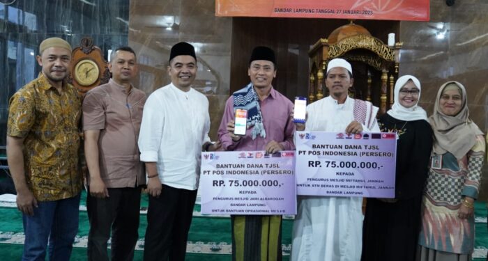 Pos Bantu Operasional ATM Beras Rp 150 Juta Untuk Dua Masjid di Bandarlampung