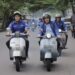 Naik Vespa, Puluhan Bacaleg Partai Demokrat Meluncur Ke KPU Ciamis