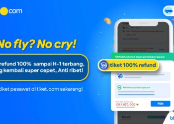 tiket.com Luncurkan Fitur Baru, Tiket 100 Persen Refund