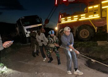 Satgas Indo RDB XXXIX-E/MONUSCO Bantu Evakuasi Truk FARDC