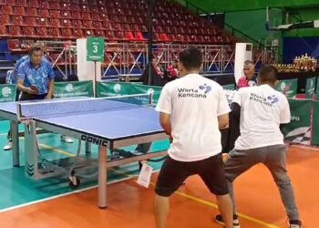 Warta Kencana Menyerah di Set Kelima Turnamen Tenis Meja Piala Menkominfo