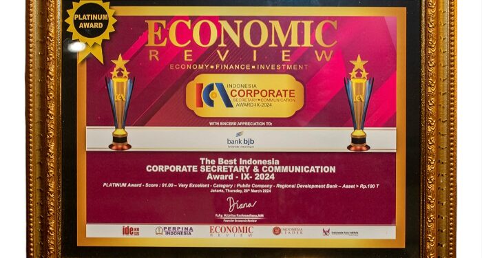bjb Raih Penghargaan The Best Corporate Secretary and Communication di Ajang ICCA 2024