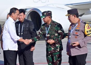Panglima TNI Sambut Presiden Jokowi di KTT WWF Bali