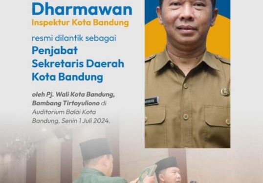 Pernah Menjabat Lurah Pasirluyu, Inilah Dharmawan, Penjabat Sekda Kota Bandung