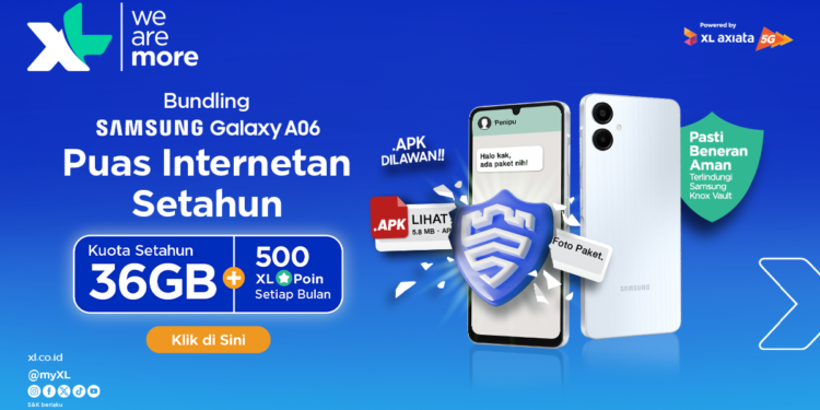 Bundling XL Axiata-Samsung, Gratis Kuota Hingga 120GB Selama Setahun