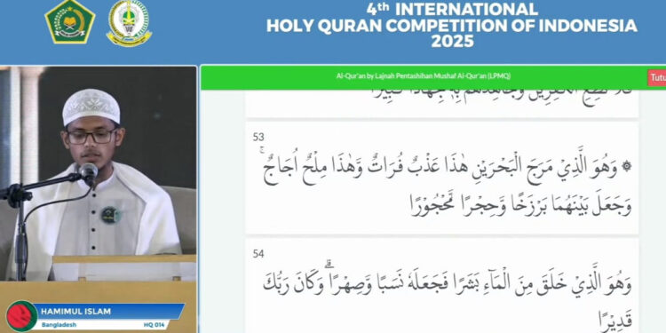 Hafiz Qur’an asal Bangladesh Puji Gelaran MTQ Internasional di Indonesia