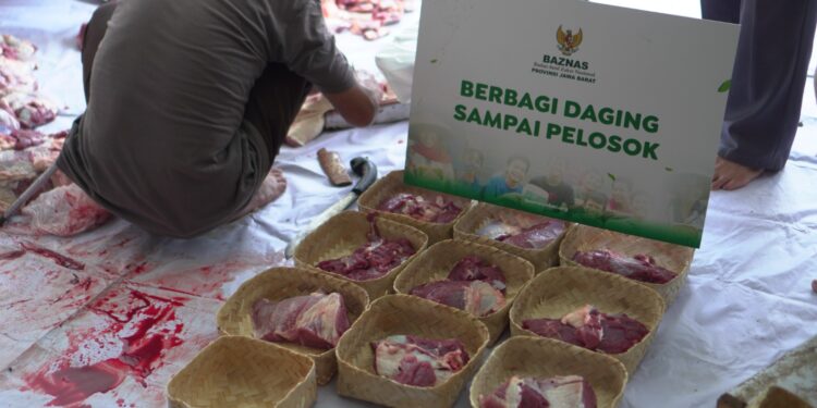 Berbagi Daging Sampai Pelosok, BAZNAS Jabar Salurkan 80 Paket untuk Warga Desa Palasari Subang