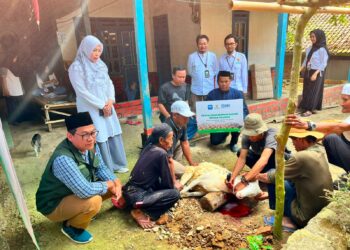 BAZNAS Jabar Salurkan Daging untuk Masyarakat Desa Ciririp Purwakarta Dari Zakat Digital BRImo