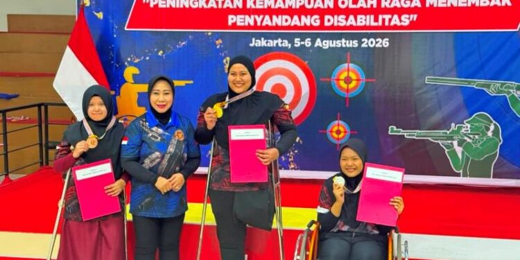 Terpaut 2 Perak dari Kalsel, NPCI Kota Bandung Juara 2 Nasional di Kejurnas Menembak Pusrehab